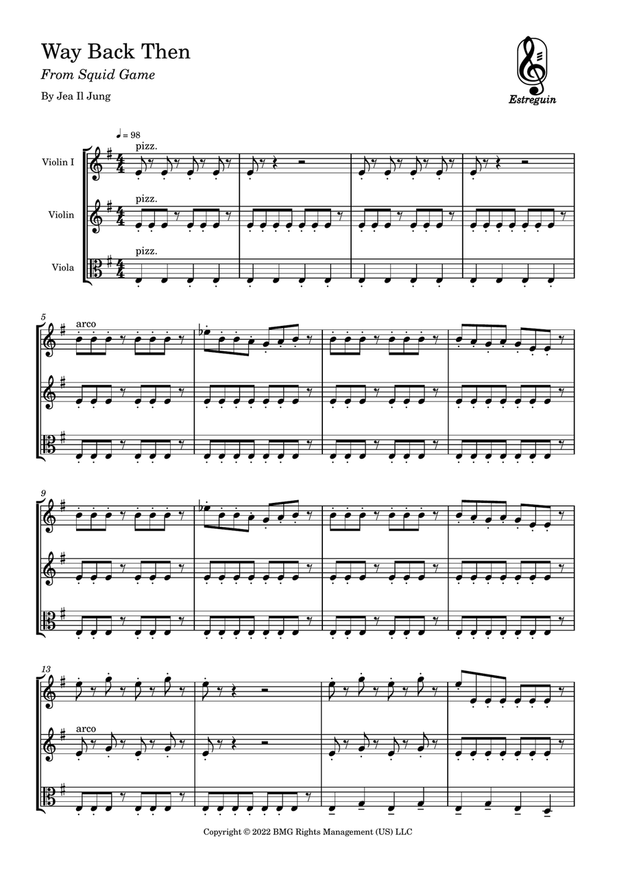 Way Back Then String Trio scores gallery preview page 1