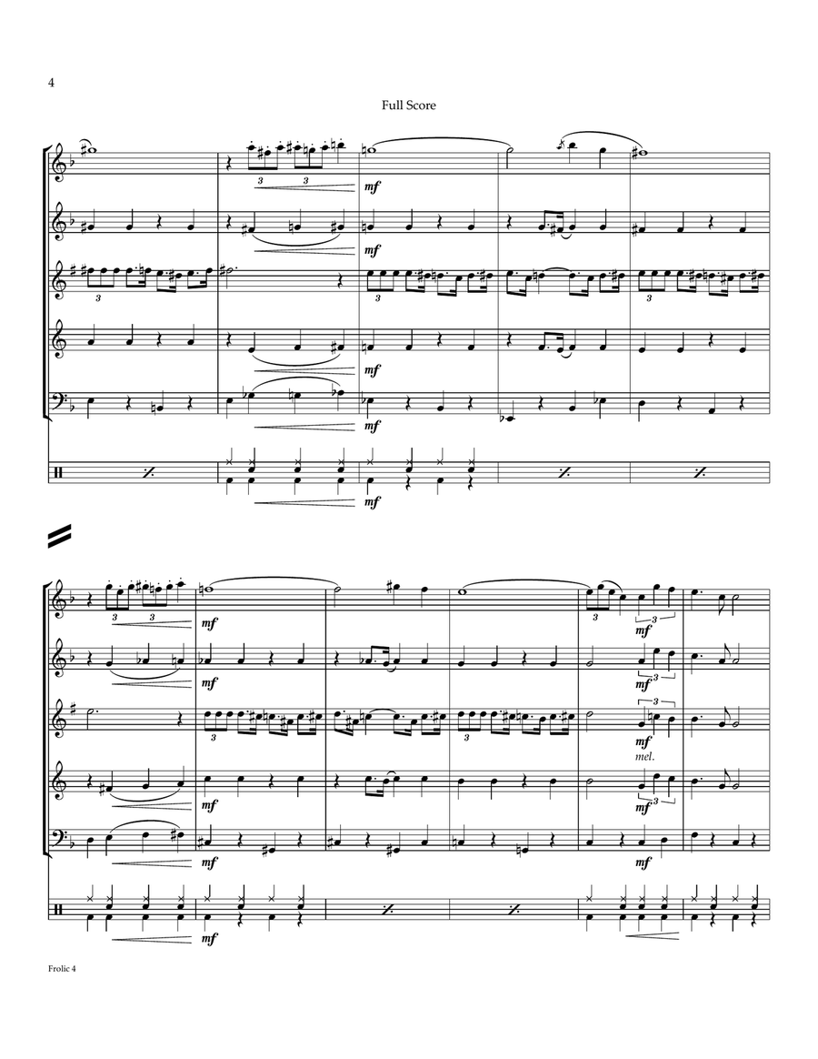 Frolic (Theme From Curb Your Enthusiasm) Woodwind Quintet scores gallery preview page 5