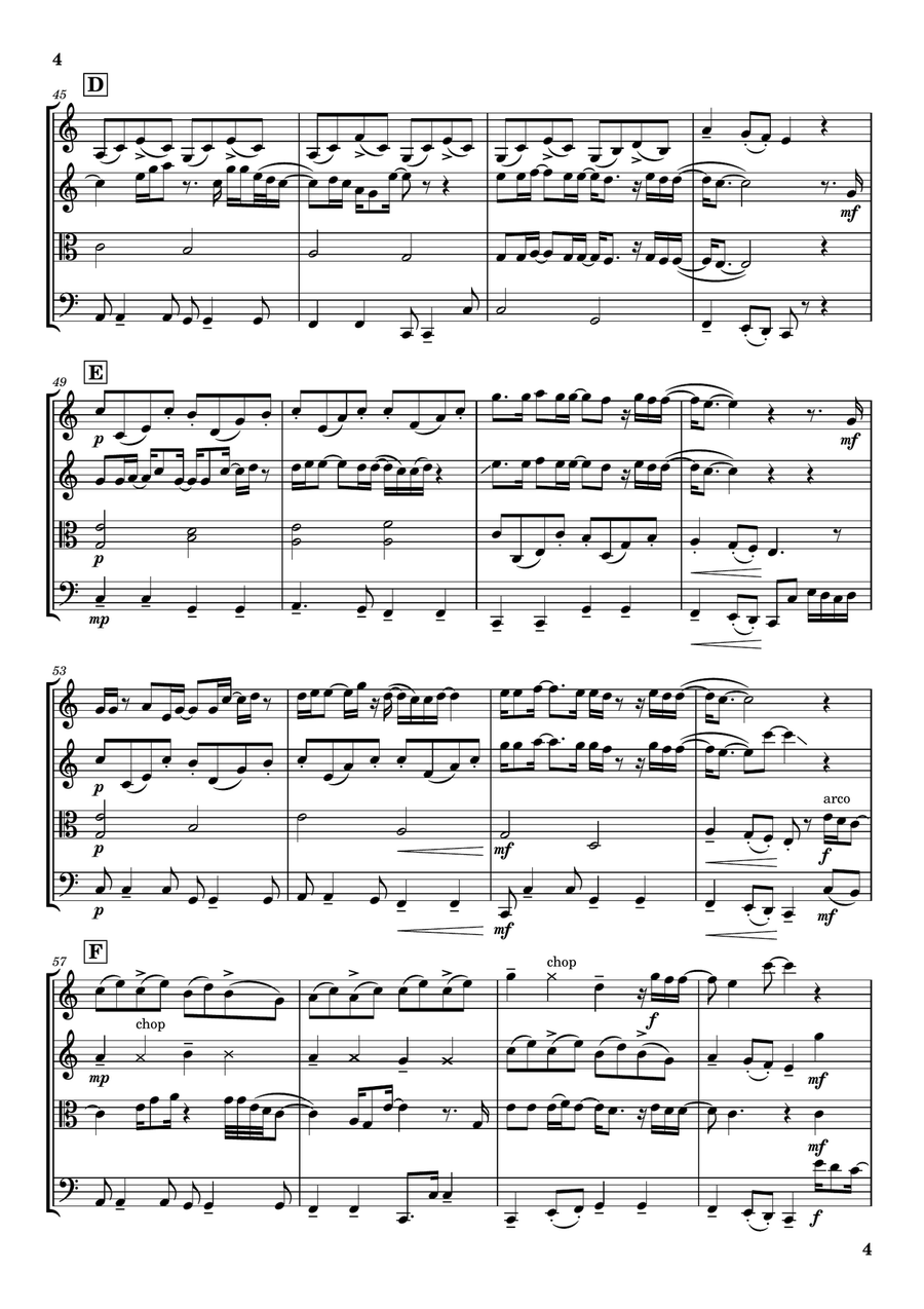 Let It Be Let It Be String Quartet scores gallery preview page 4