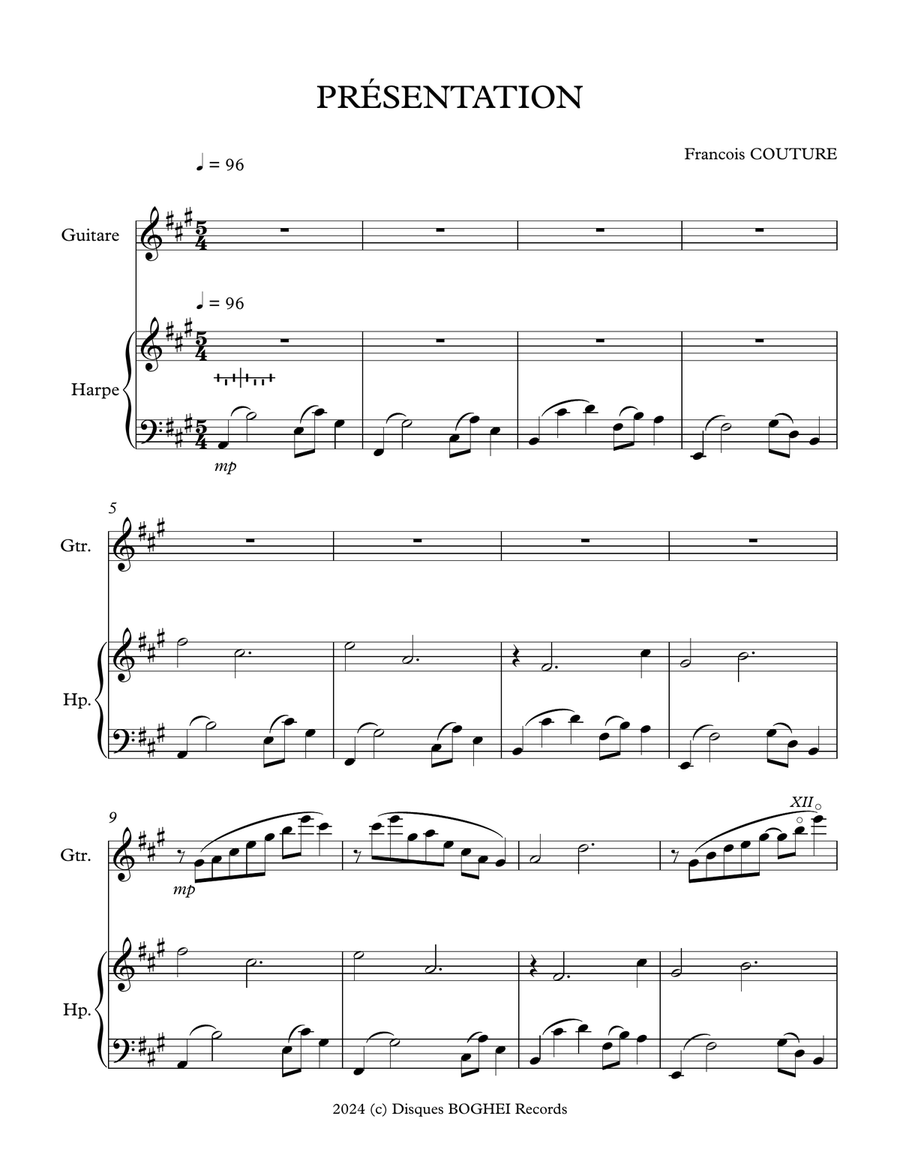 Présentation Chamber Music scores gallery preview page 1