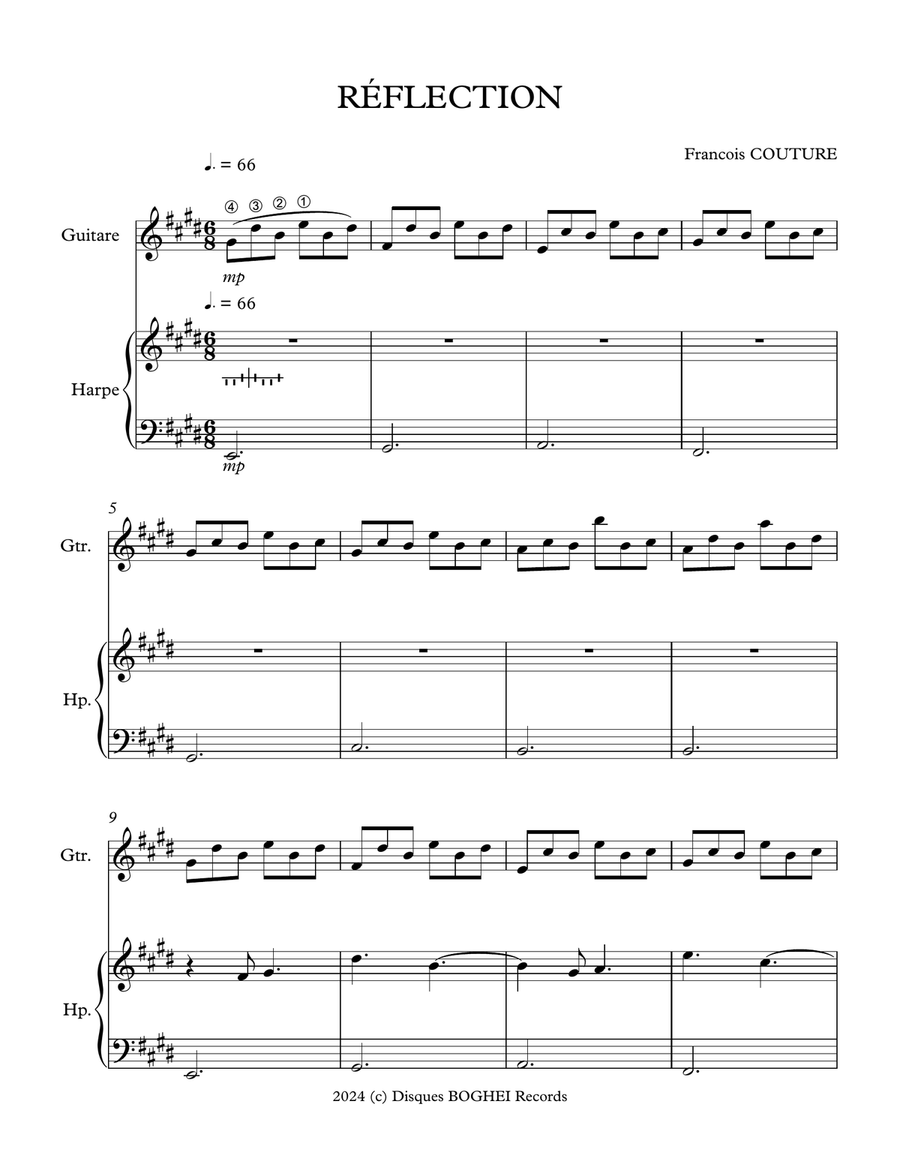 Réflection Réflection Chamber Music scores gallery preview page 1