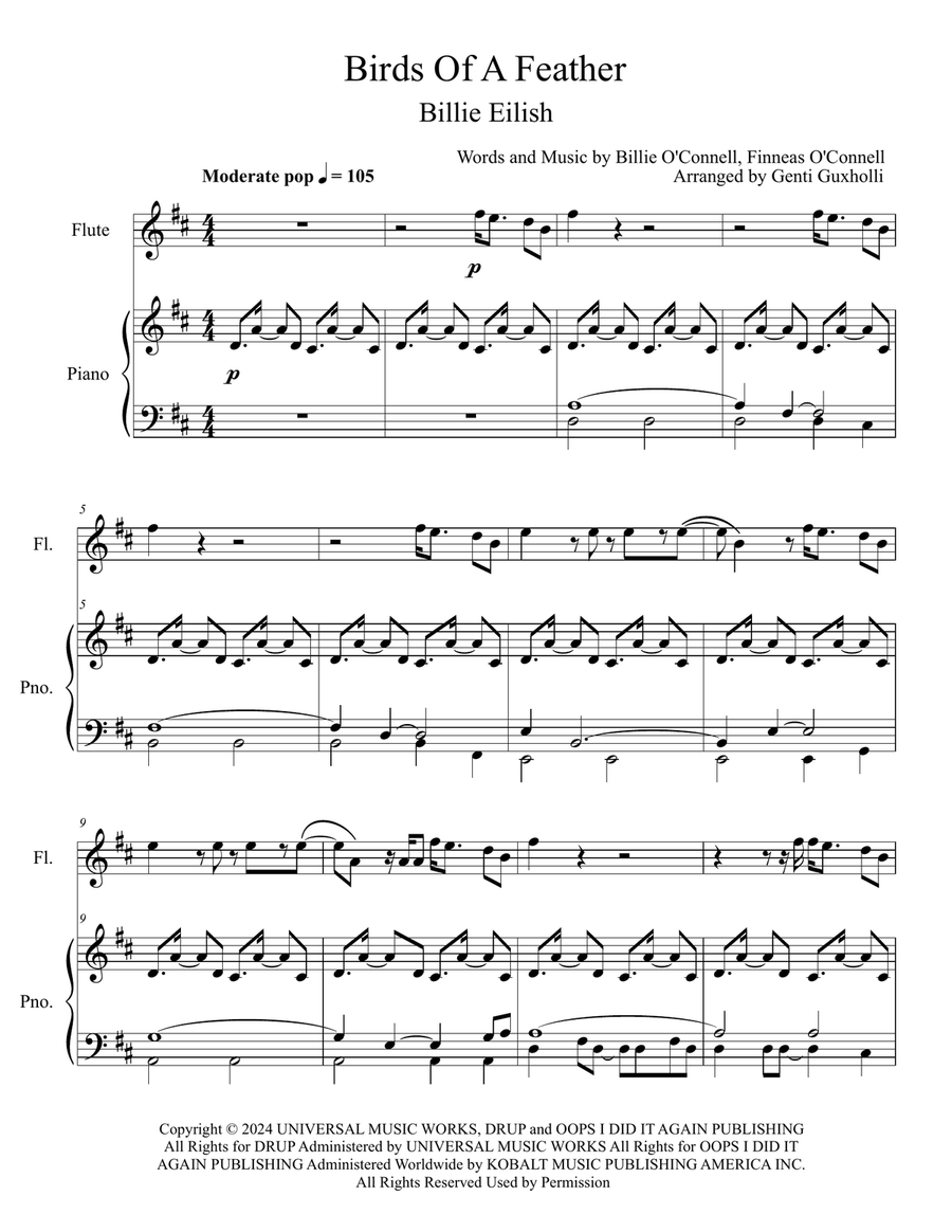 Birds Of A Feather Birds Of A Feather Flute Solo scores gallery preview page 2