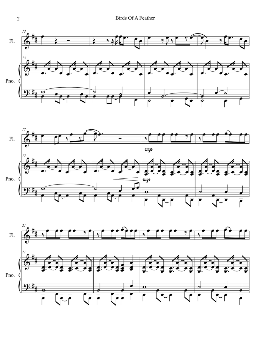 Birds Of A Feather Birds Of A Feather Flute Solo scores gallery preview page 3