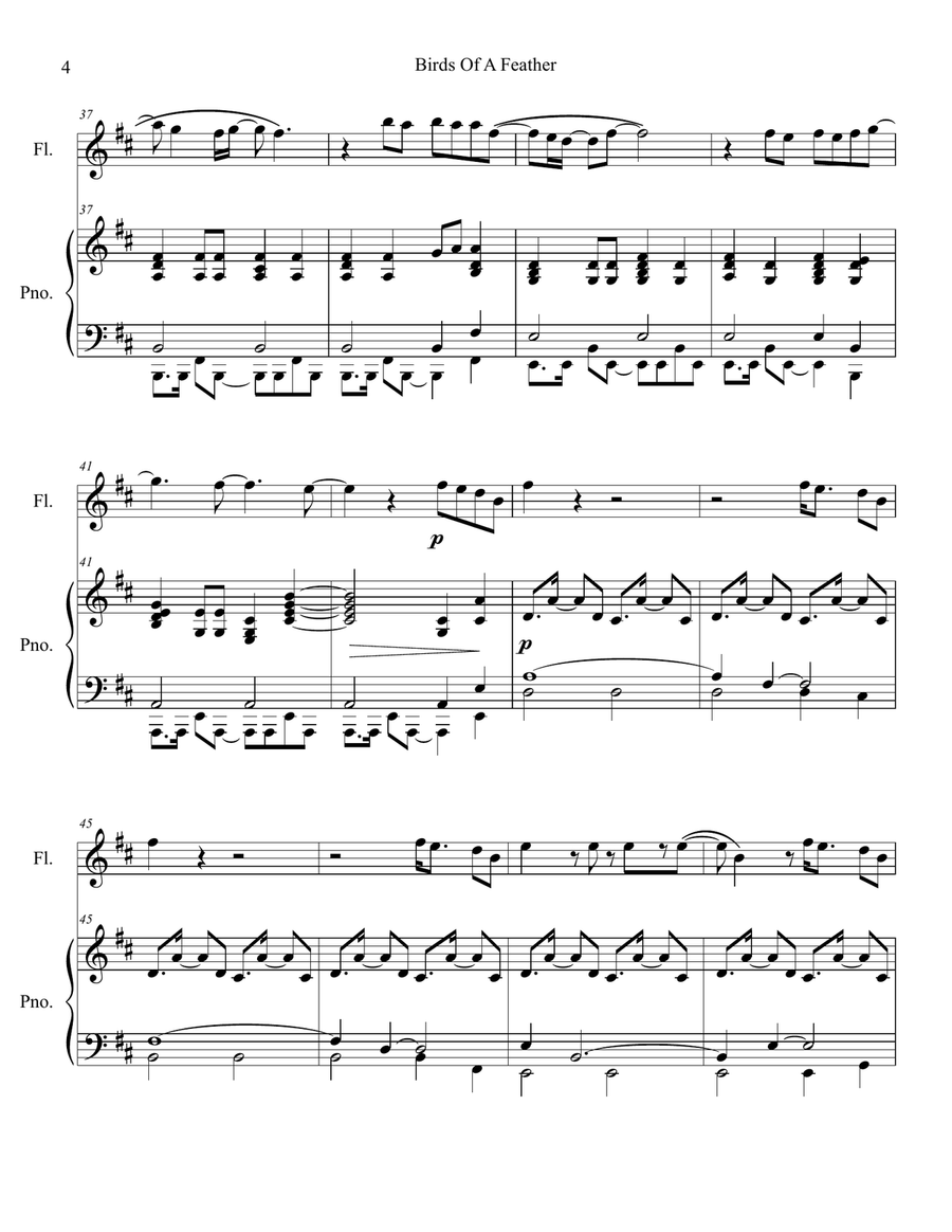 Birds Of A Feather Birds Of A Feather Flute Solo scores gallery preview page 5