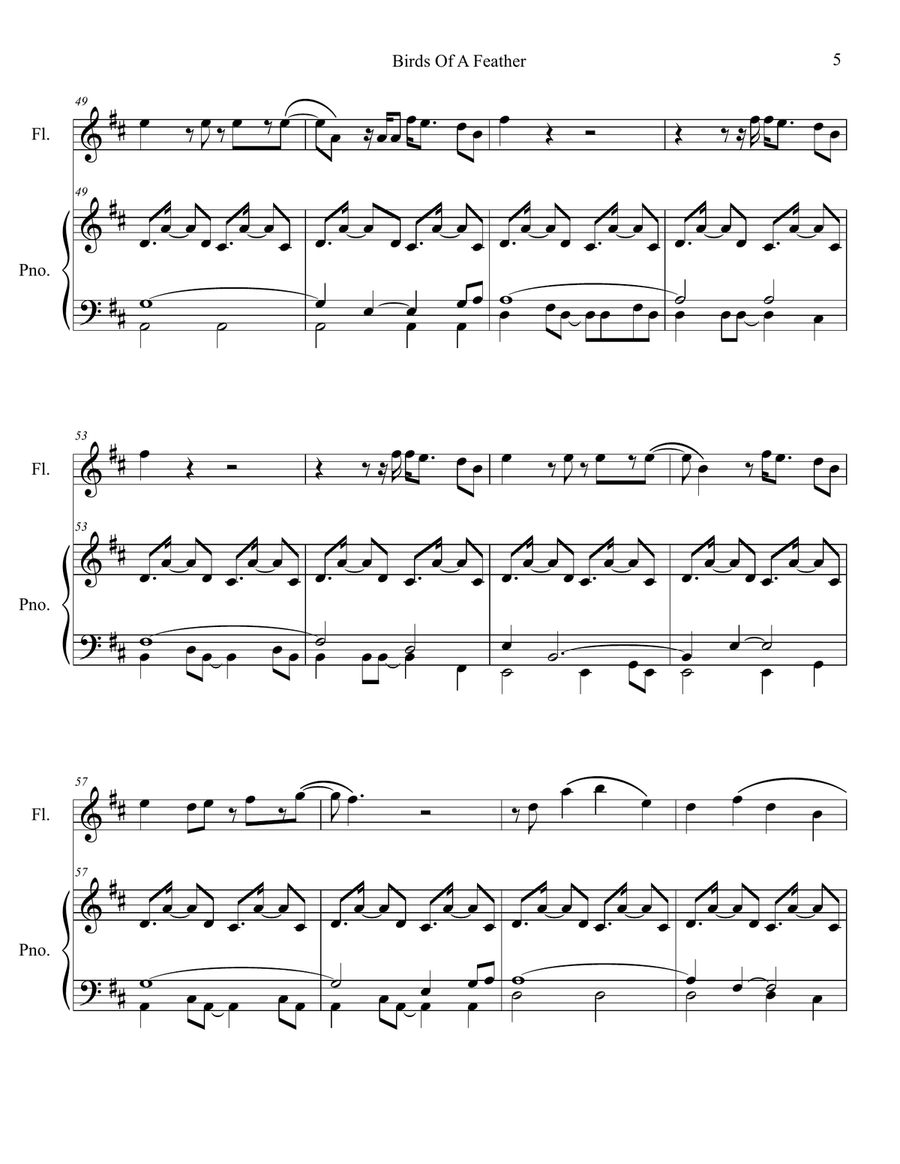 Birds Of A Feather Birds Of A Feather Flute Solo scores gallery preview page 6