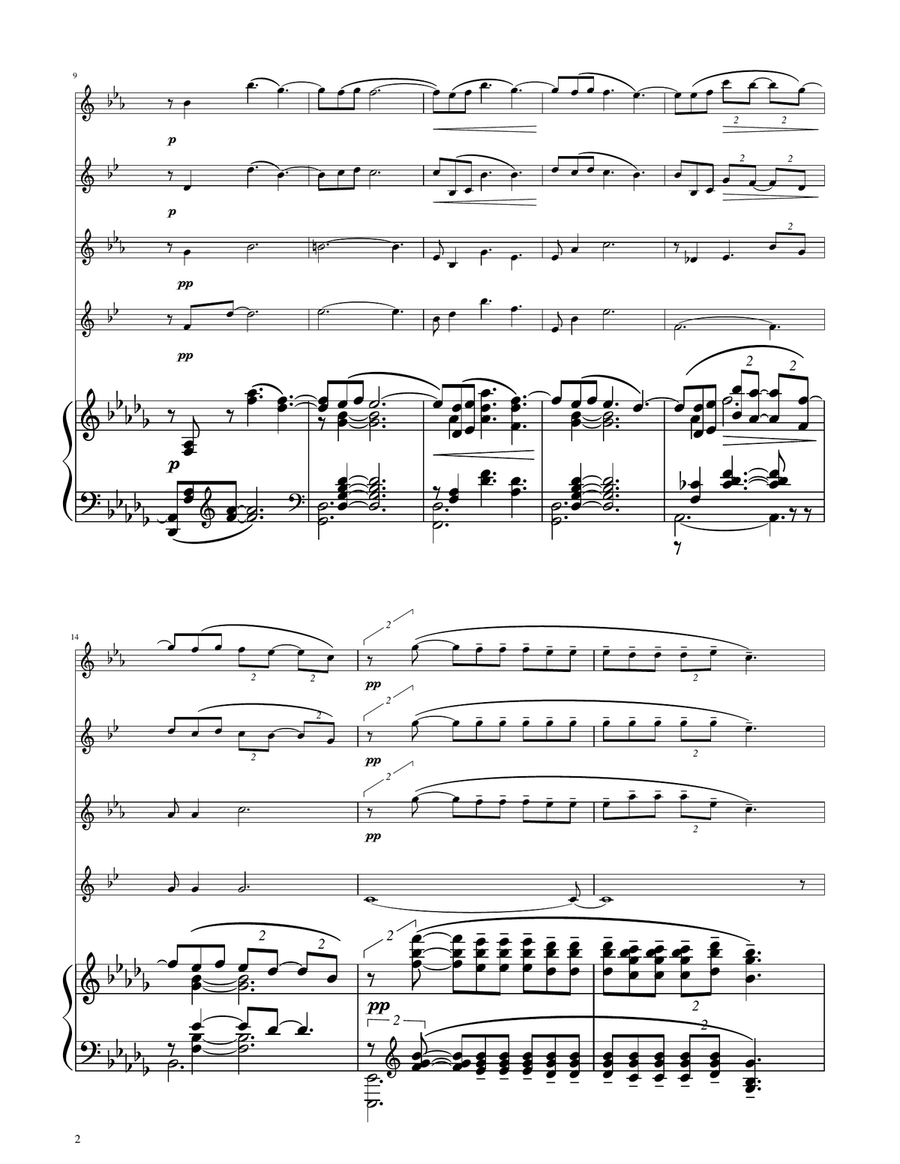Clair de Lune - Sax Quartet Saxophone Quartet scores gallery preview page 2