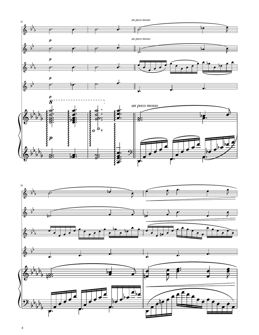 Clair de Lune - Sax Quartet Saxophone Quartet scores gallery preview page 4