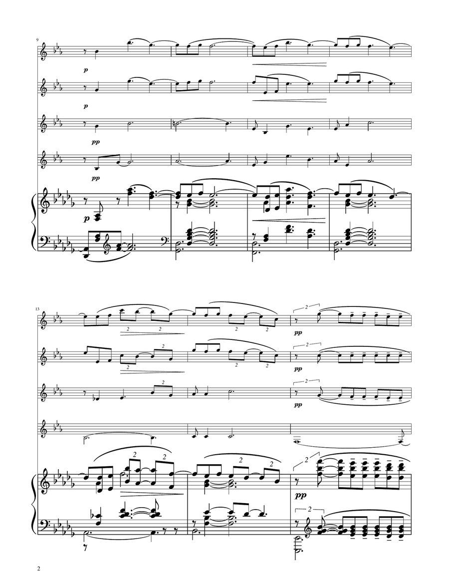 Clair de Lune - Clarinet Quartet Clarinet Quartet scores gallery preview page 2