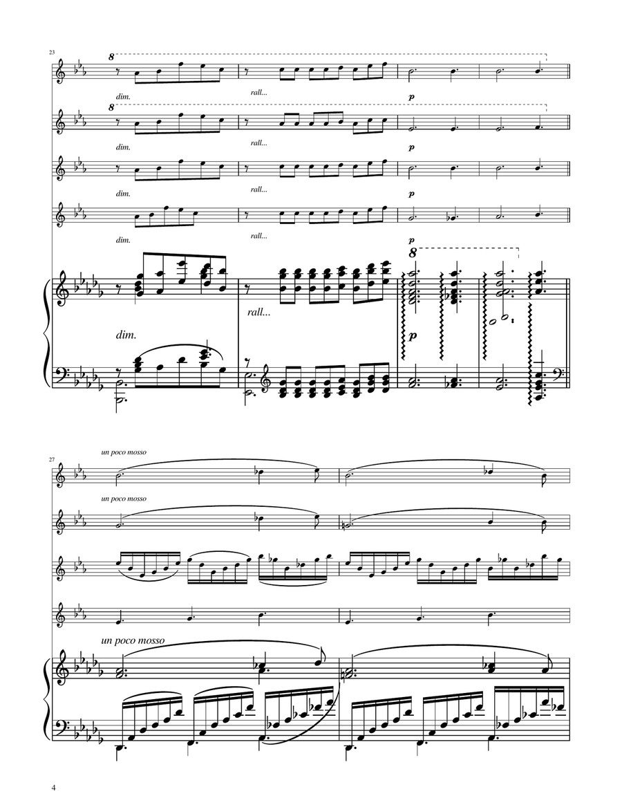 Clair de Lune - Clarinet Quartet Clarinet Quartet scores gallery preview page 4