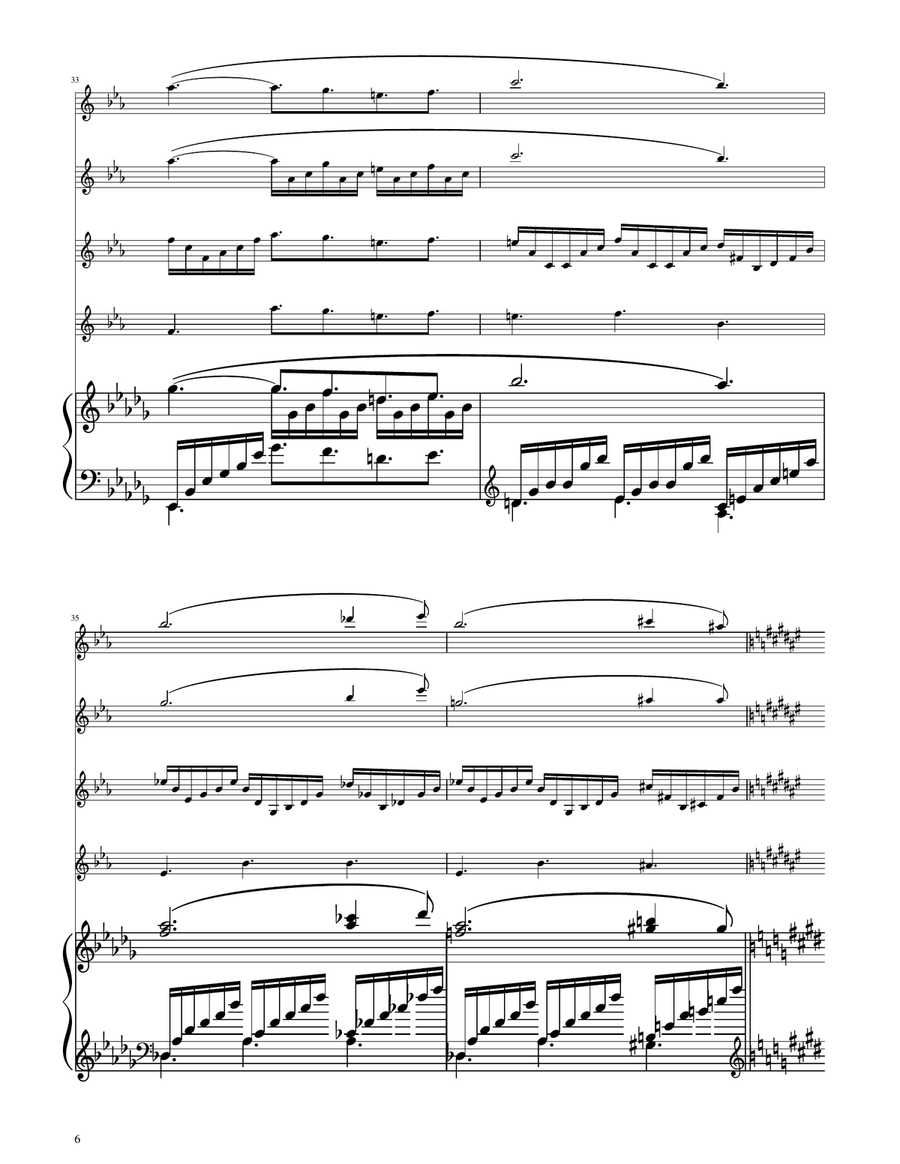 Clair de Lune - Clarinet Quartet Clarinet Quartet scores gallery preview page 6