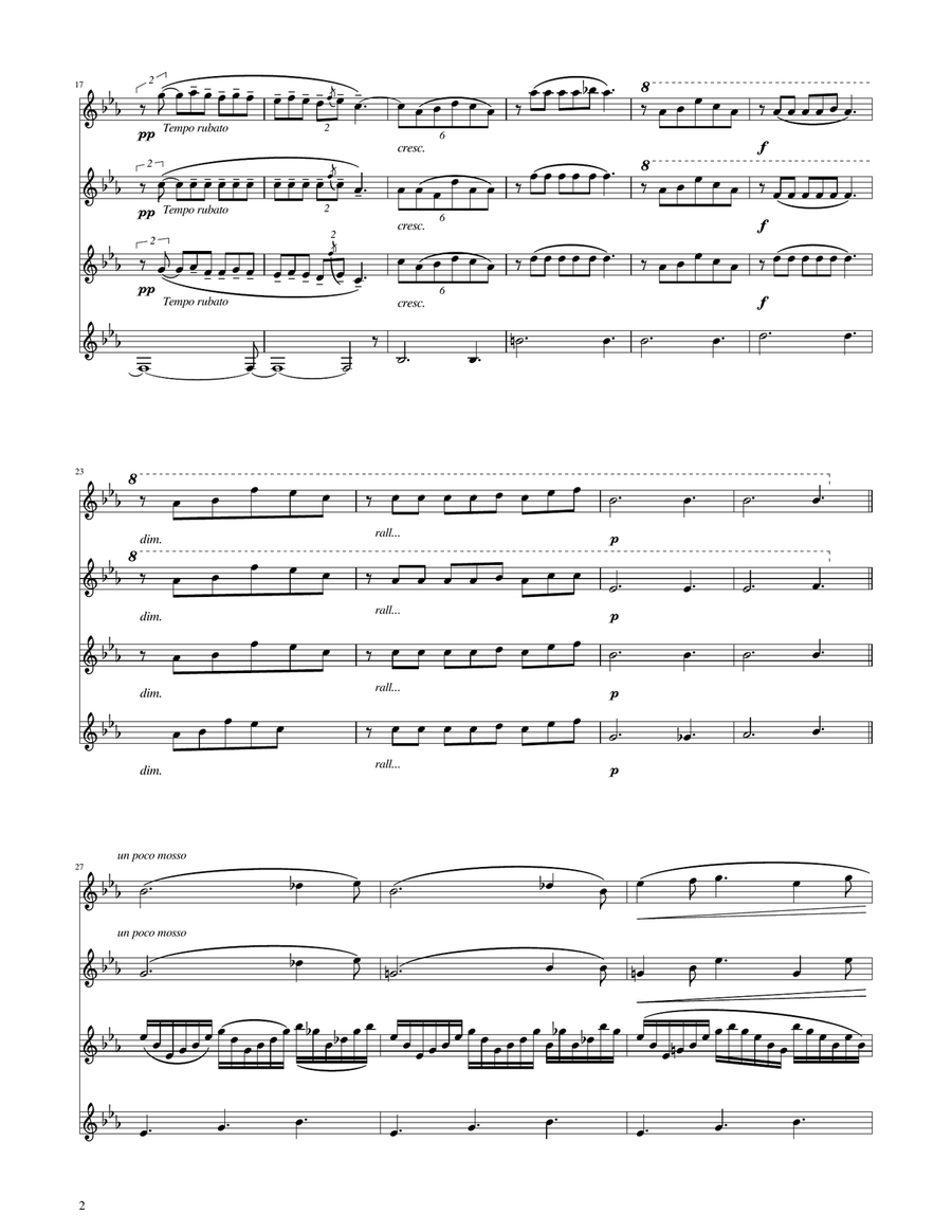Clair de Lune - Clarinet Quartet Clarinet Quartet scores gallery preview page 2