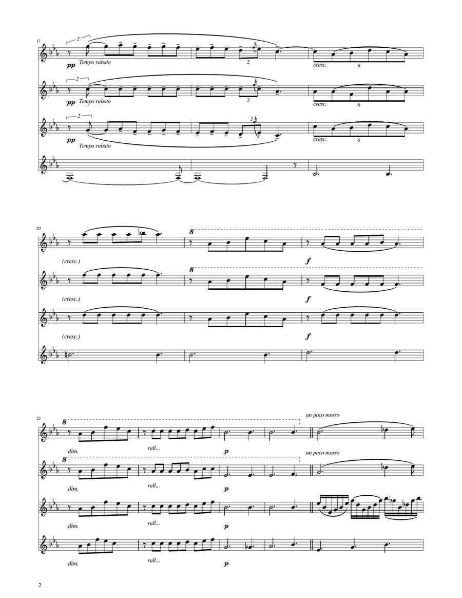 Clair de Lune - Clarinet Quartet Clarinet Quartet scores gallery preview page 2
