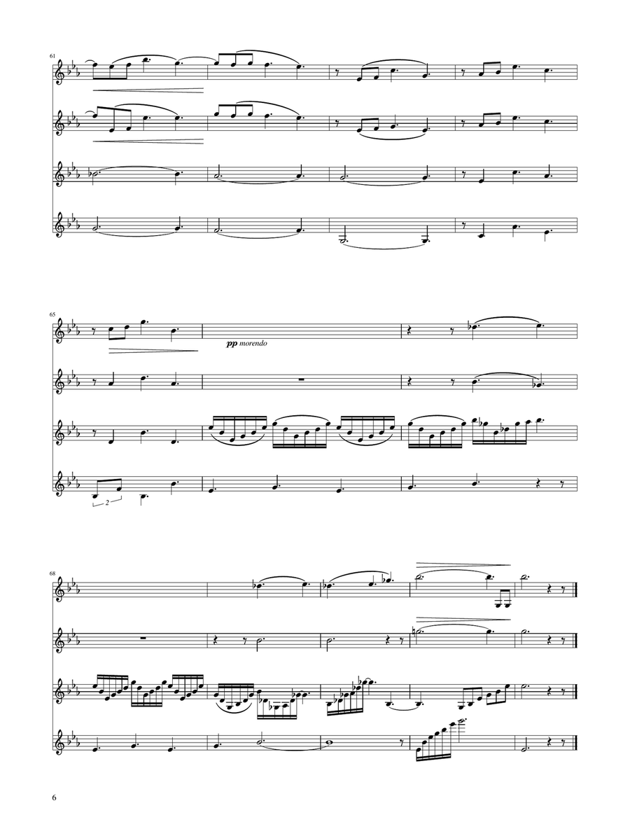 Clair de Lune - Clarinet Quartet Clarinet Quartet scores gallery preview page 6