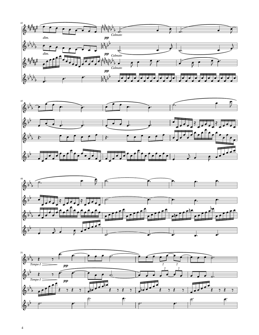 Clair de Lune - Sax Quartet Saxophone Quartet scores gallery preview page 4
