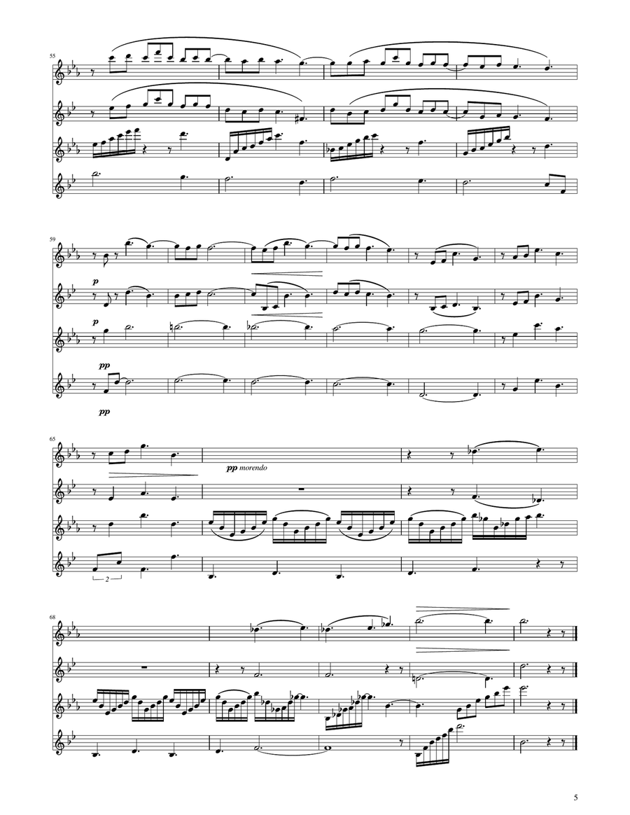 Clair de Lune - Sax Quartet Saxophone Quartet scores gallery preview page 5