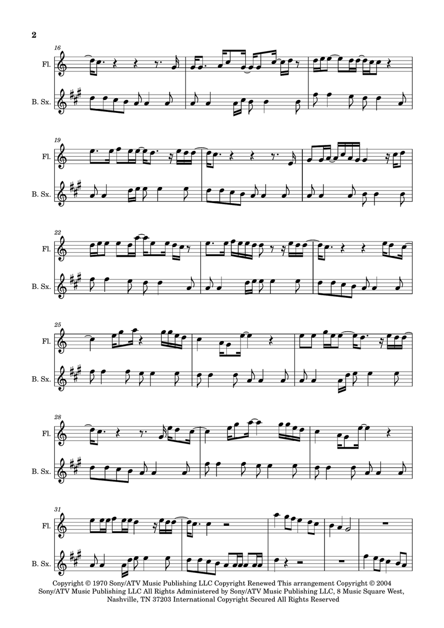 Let It Be Woodwind Duet scores gallery preview page 2