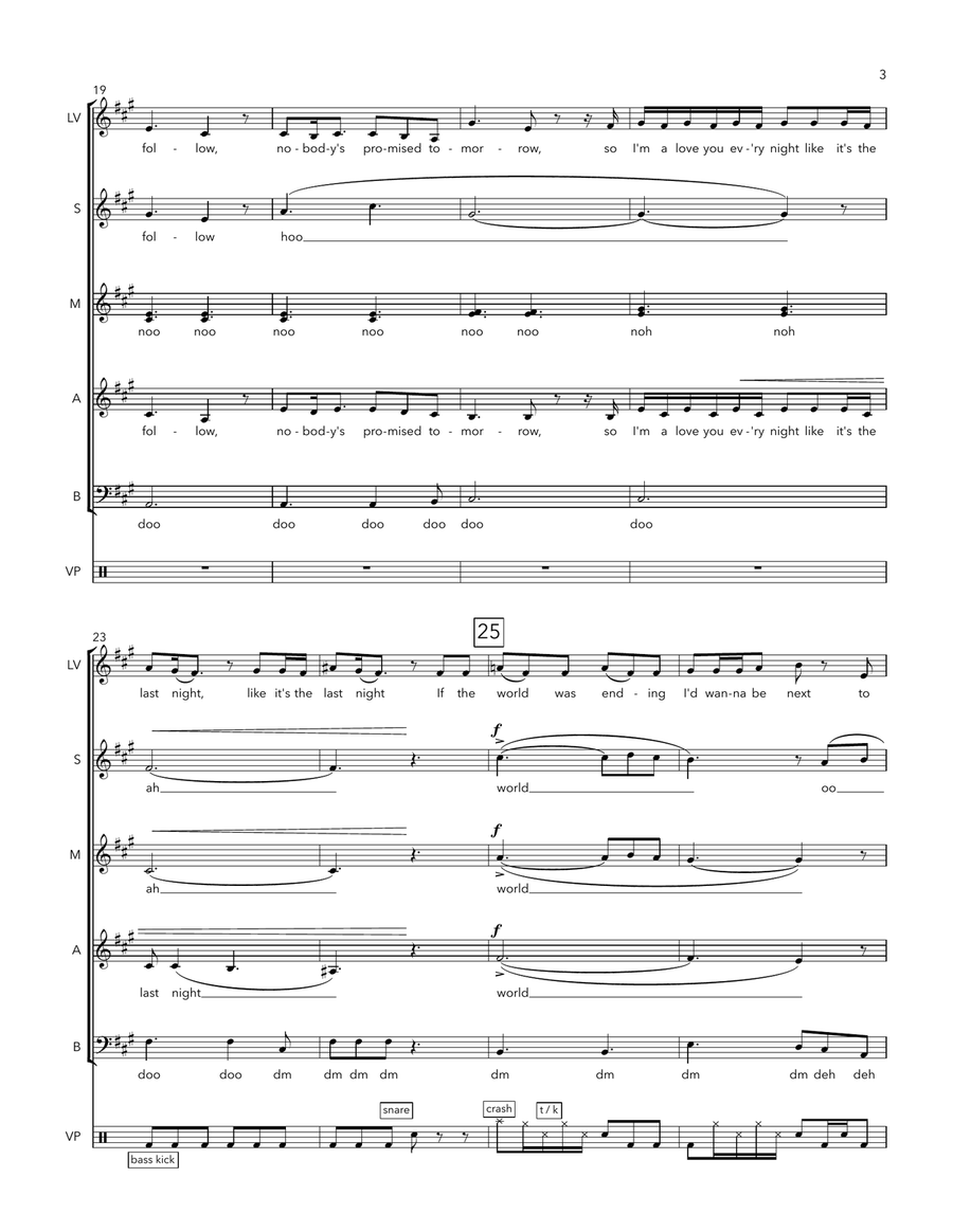 Die With A Smile Die With A Smile 4-Part scores gallery preview page 3