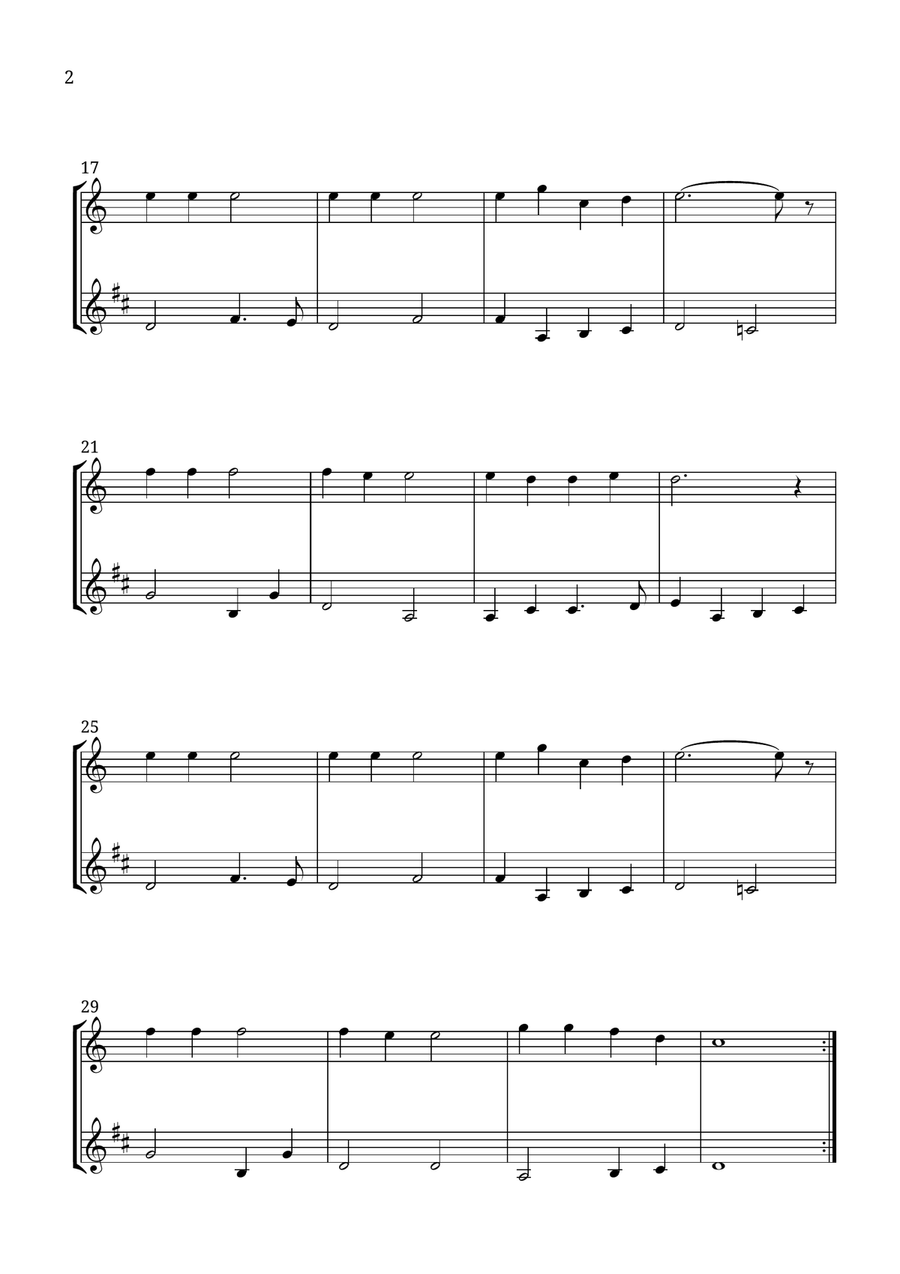 Jingle Bells Jingle Bells Woodwind Duet scores gallery preview page 2
