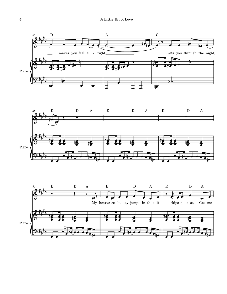 A Little Bit Of Love (Goes A Long, Long Way) Piano, Vocal scores gallery preview page 4