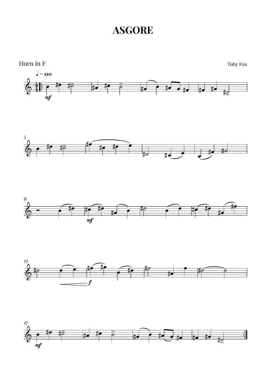 Asgore Asgore Brass Duet scores gallery preview page 2