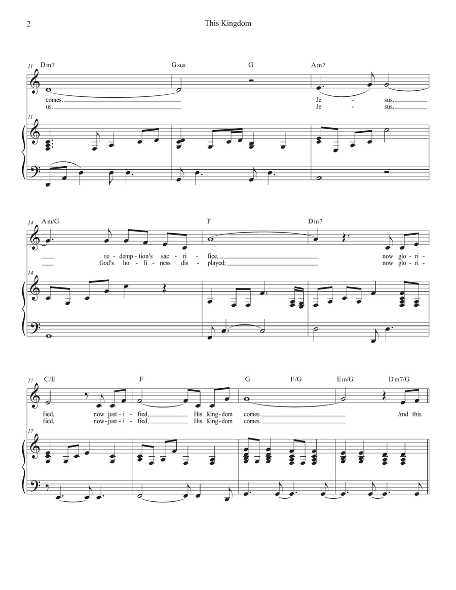 This Kingdom This Kingdom Piano, Vocal scores gallery preview page 2