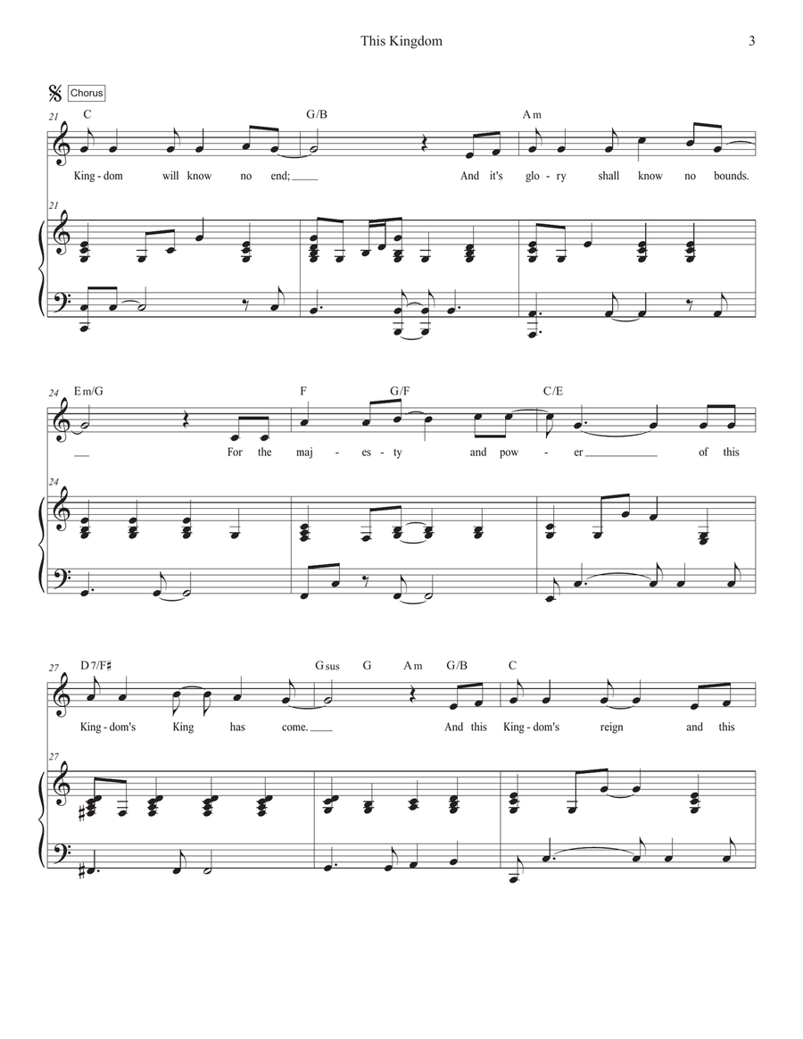 This Kingdom This Kingdom Piano, Vocal scores gallery preview page 3