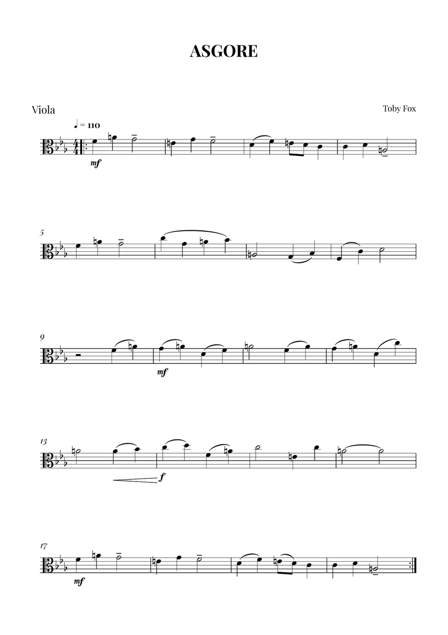 Asgore Asgore String Duet scores gallery preview page 2