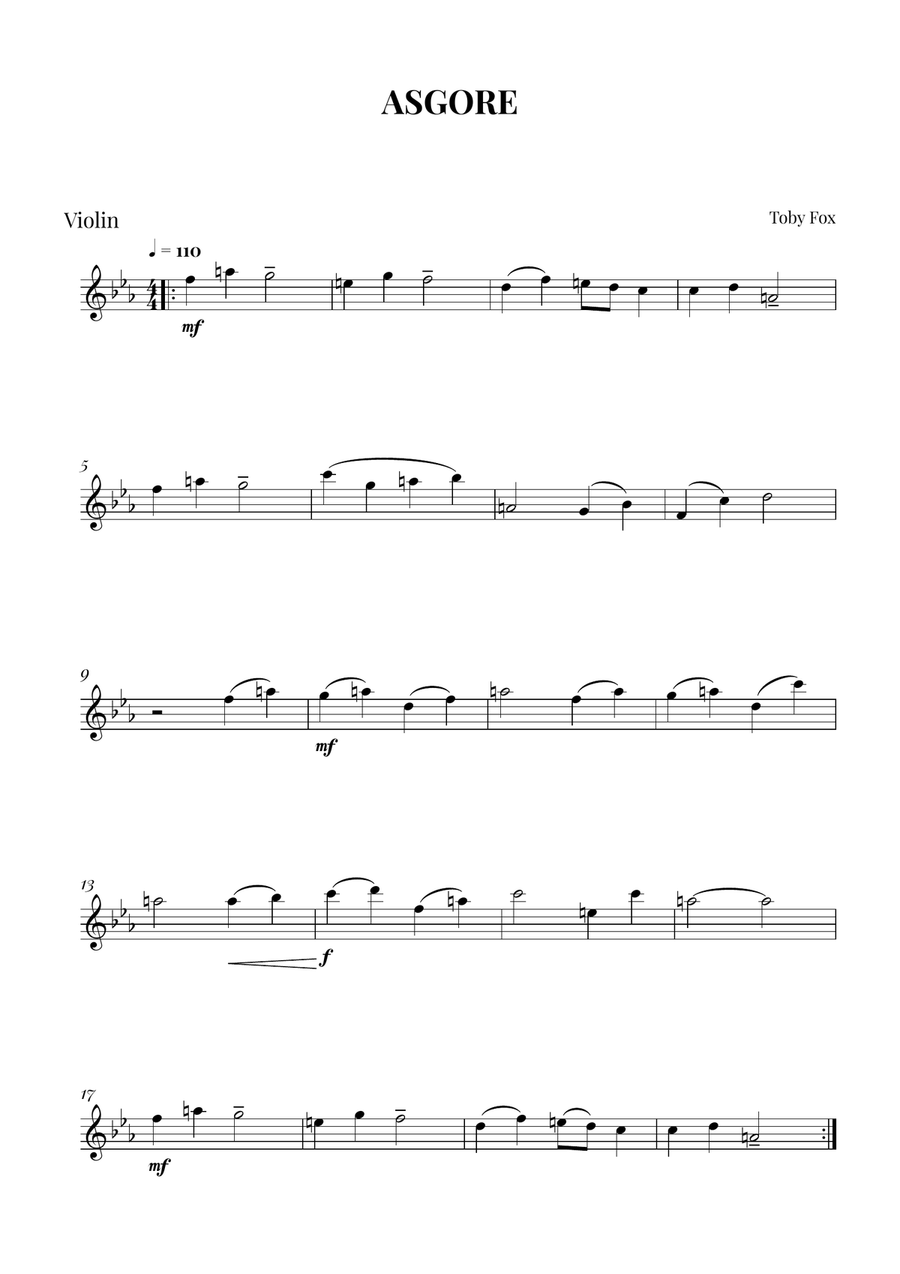 Asgore Asgore String Duet scores gallery preview page 2