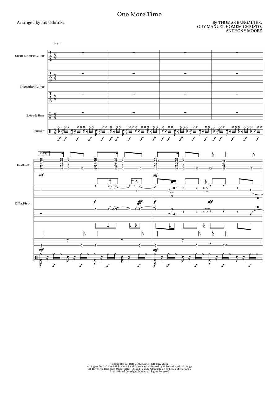 One More Time One More Time Part scores gallery preview page 1