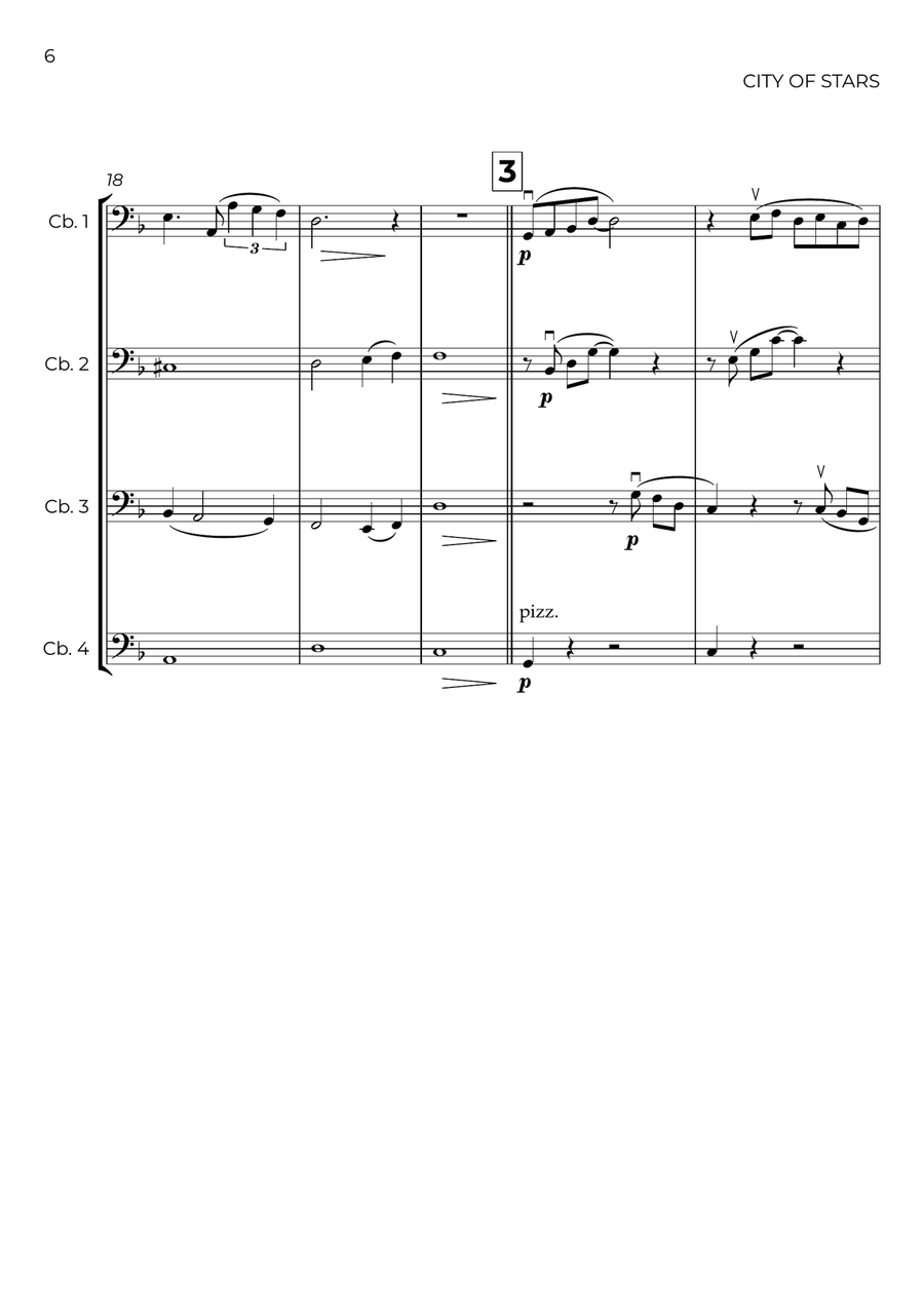 City Of Stars City Of Stars String Quartet scores gallery preview page 6