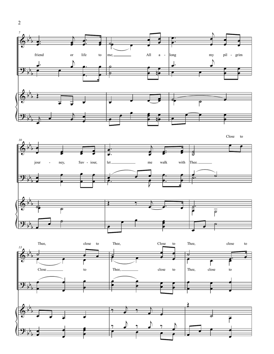 Close to Thee 4-Part scores gallery preview page 2