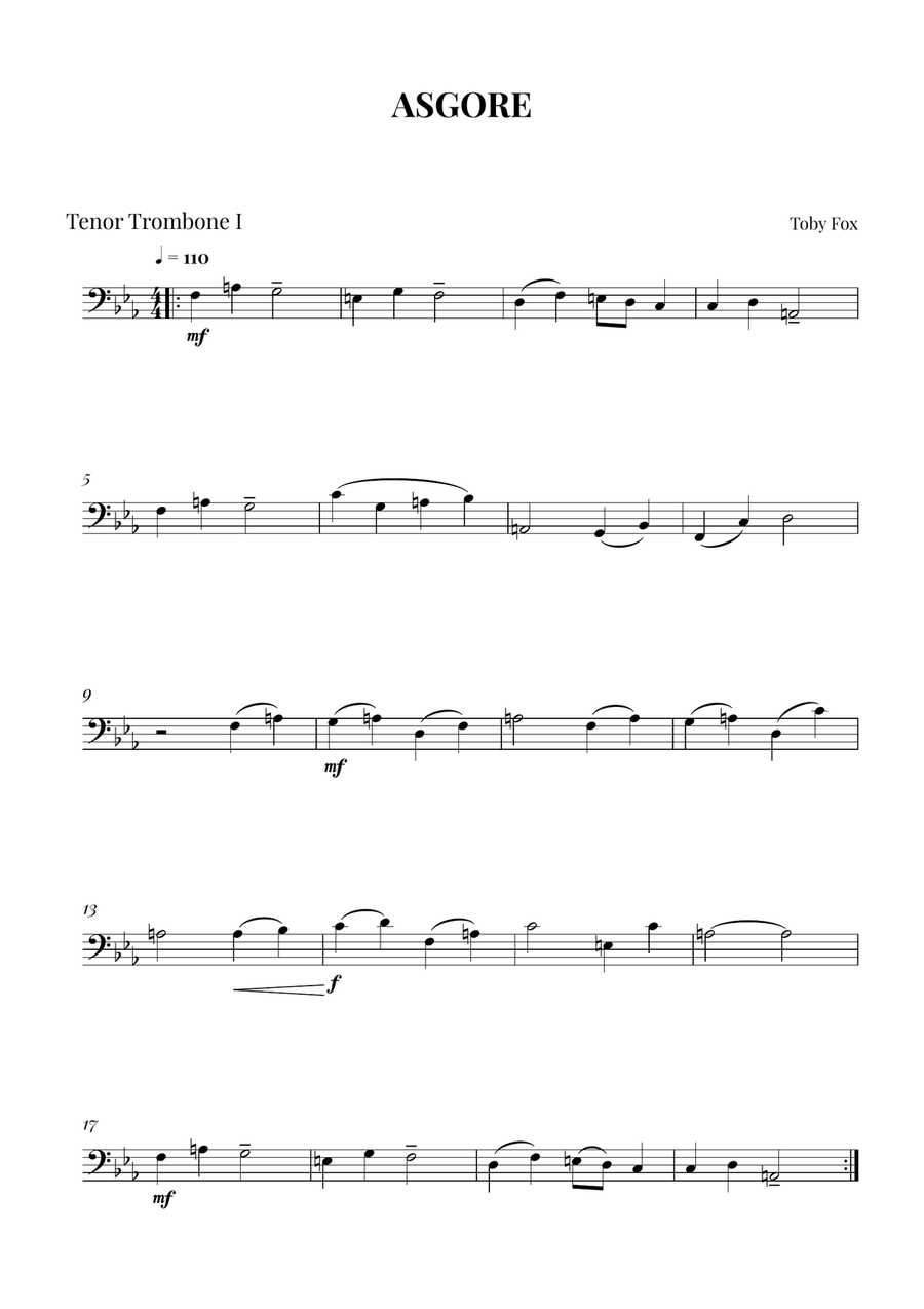 Asgore Asgore Trombone Duet scores gallery preview page 2