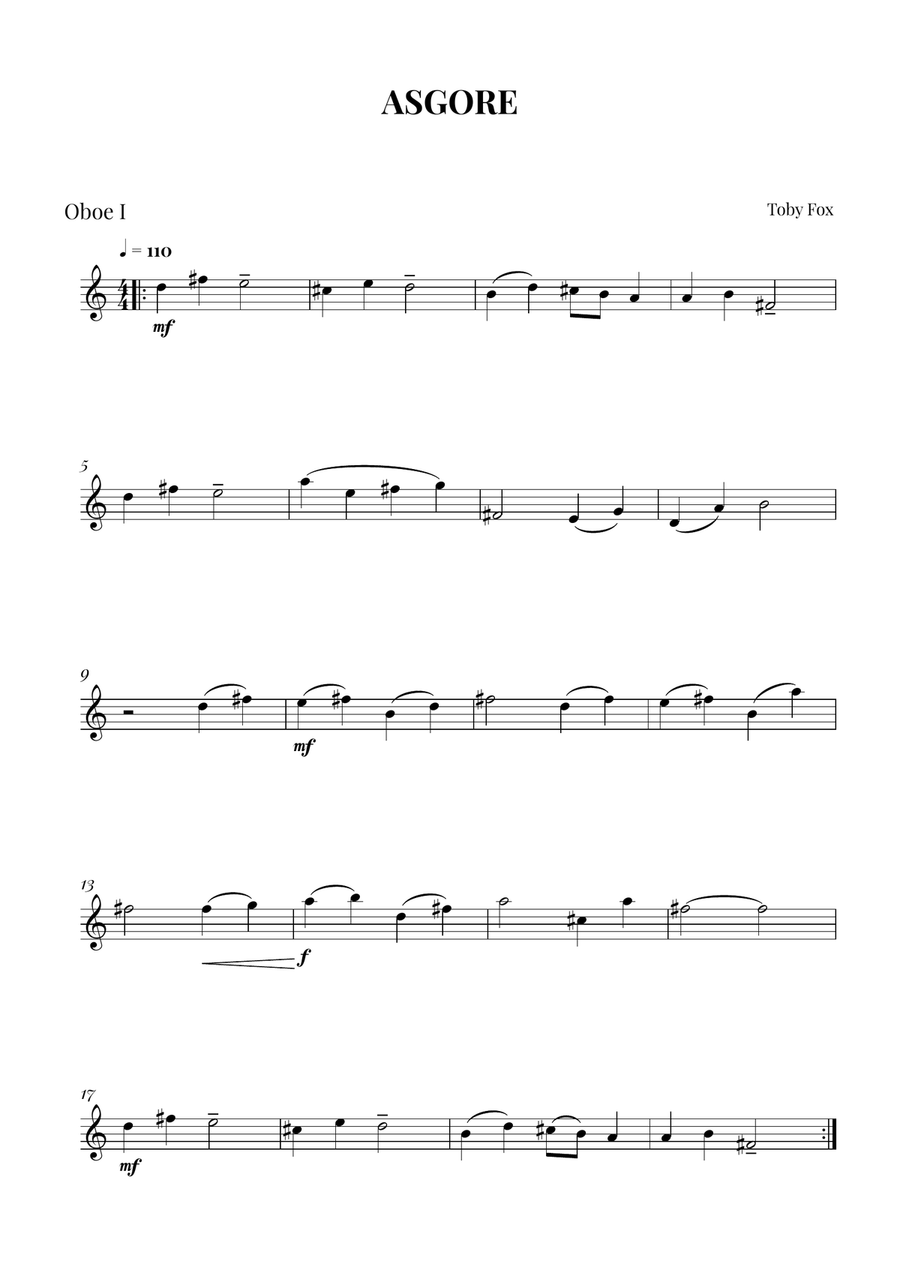 Asgore Asgore Woodwind Duet scores gallery preview page 2