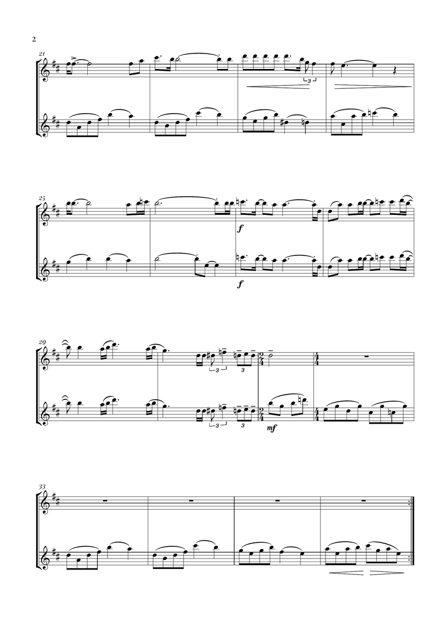 Bohemian Rhapsody Bohemian Rhapsody Woodwind Duet scores gallery preview page 2