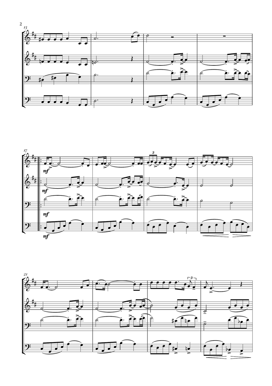 Bohemian Rhapsody Bohemian Rhapsody Brass Quartet scores gallery preview page 2