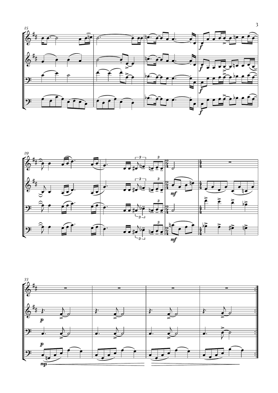 Bohemian Rhapsody Bohemian Rhapsody Brass Quartet scores gallery preview page 3