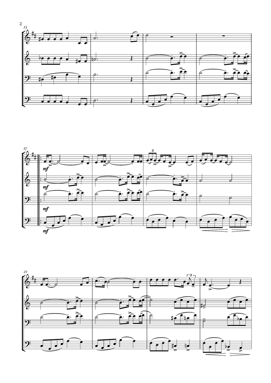 Bohemian Rhapsody Bohemian Rhapsody Brass Quartet scores gallery preview page 2
