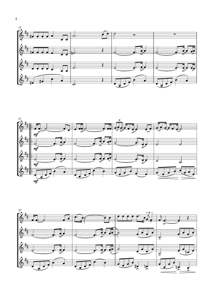 Bohemian Rhapsody Bohemian Rhapsody Woodwind Quartet scores gallery preview page 2