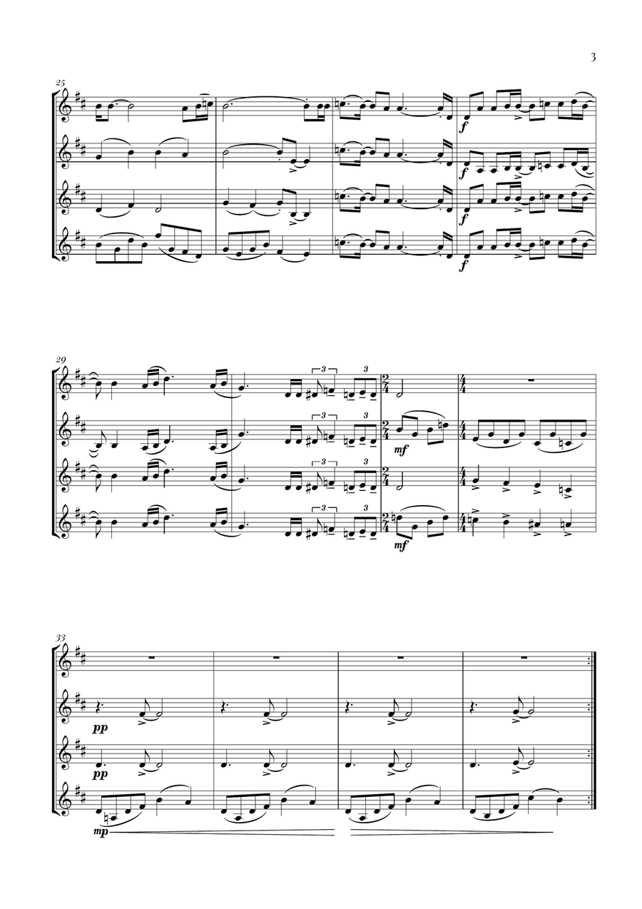 Bohemian Rhapsody Bohemian Rhapsody Woodwind Quartet scores gallery preview page 3