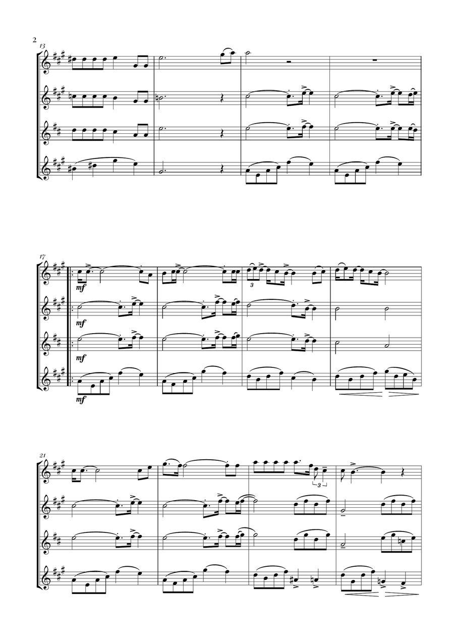 Bohemian Rhapsody Bohemian Rhapsody Woodwind Quartet scores gallery preview page 2