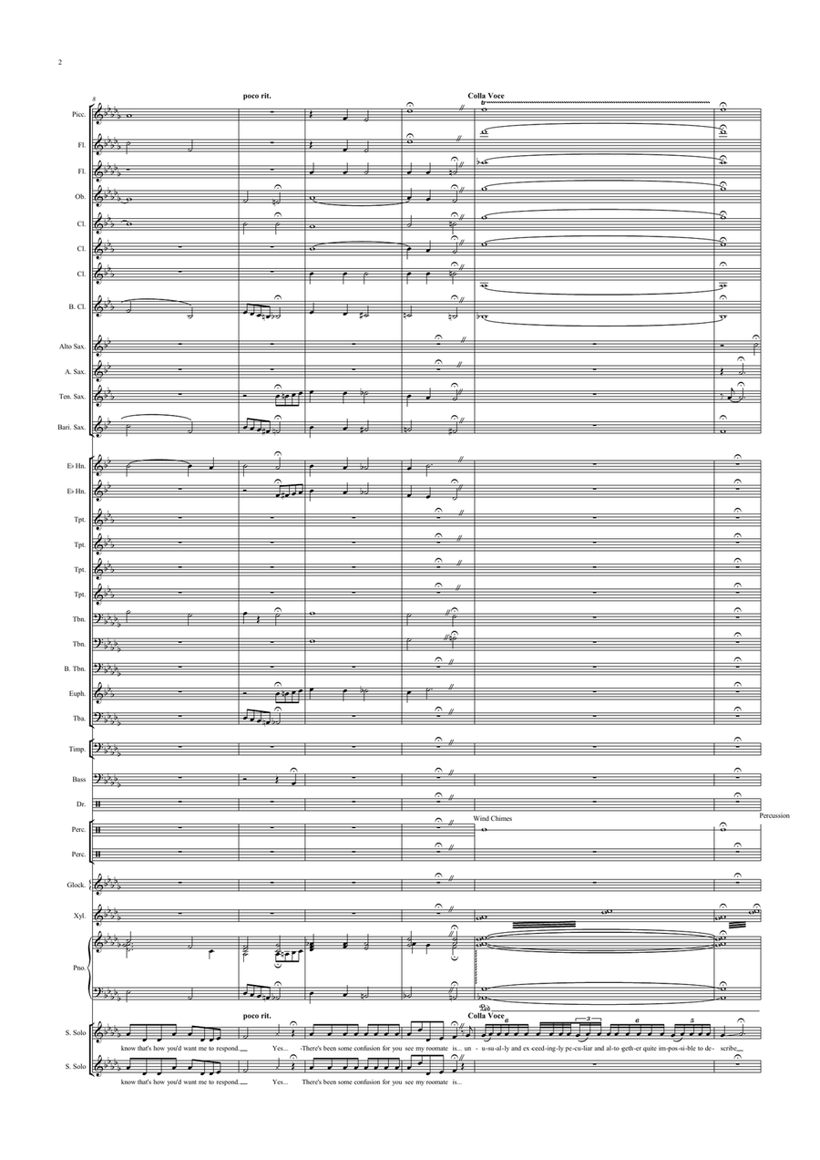 What Is This Feeling? - Score Only Concert Band scores gallery preview page 2