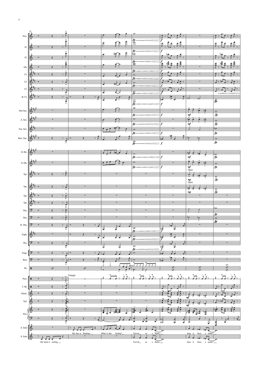 What Is This Feeling? - Score Only Concert Band scores gallery preview page 4
