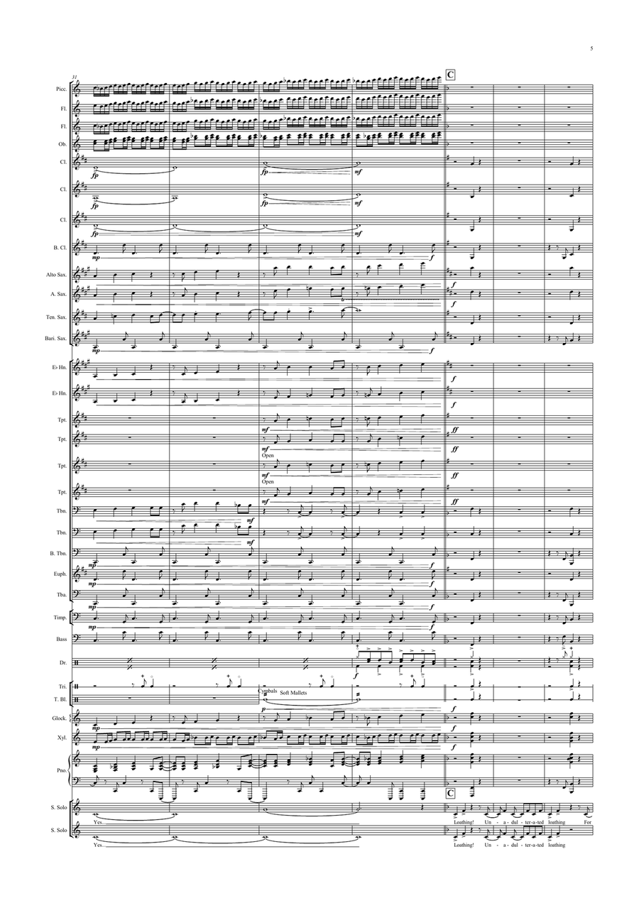 What Is This Feeling? - Score Only Concert Band scores gallery preview page 5