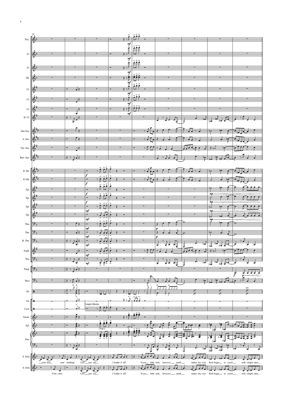 What Is This Feeling? - Score Only Concert Band scores gallery preview page 6