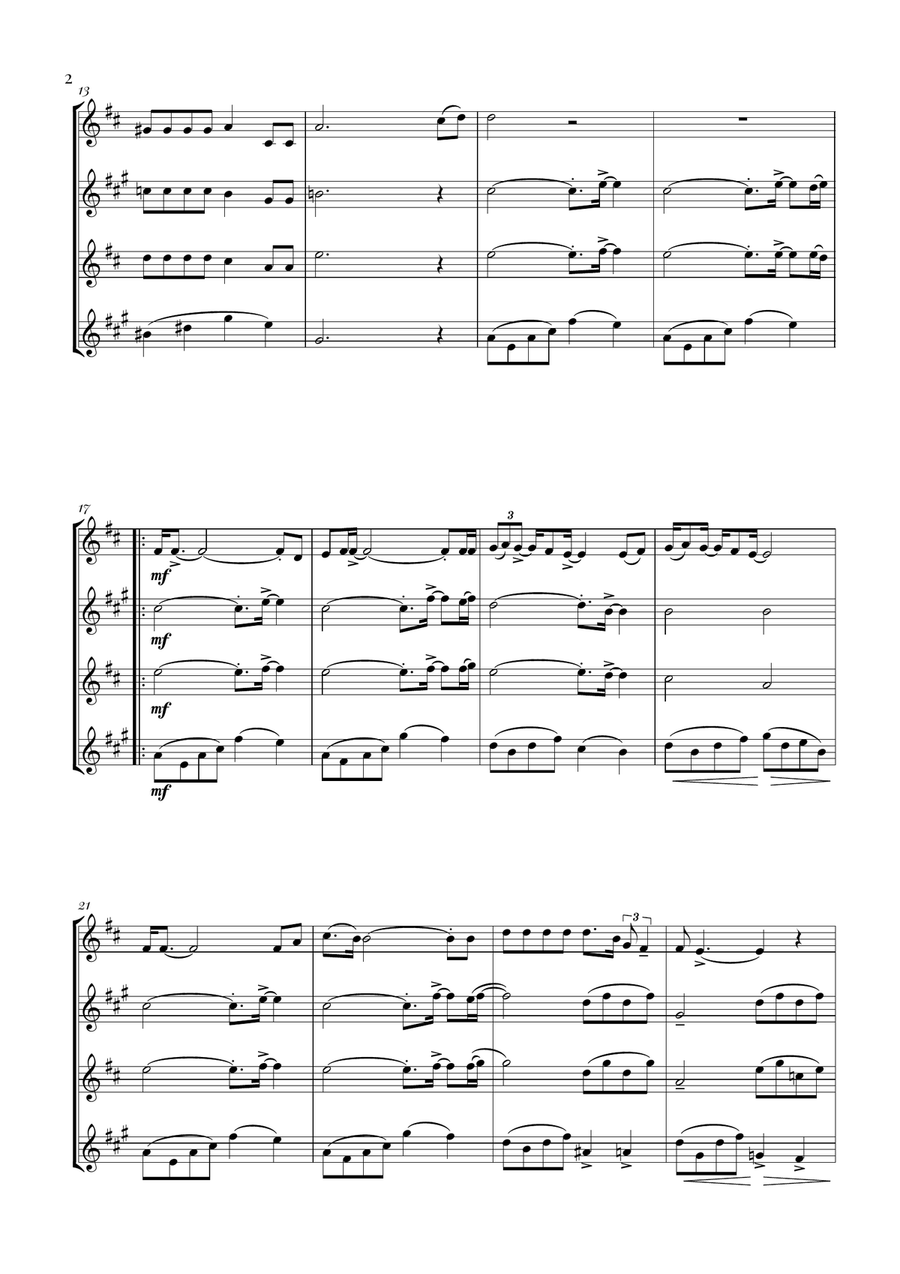 Bohemian Rhapsody Bohemian Rhapsody Woodwind Quartet scores gallery preview page 2