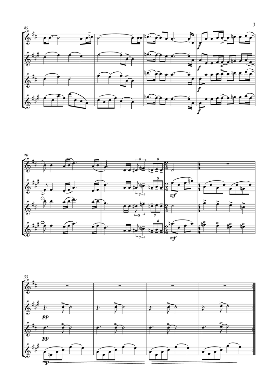 Bohemian Rhapsody Bohemian Rhapsody Woodwind Quartet scores gallery preview page 3