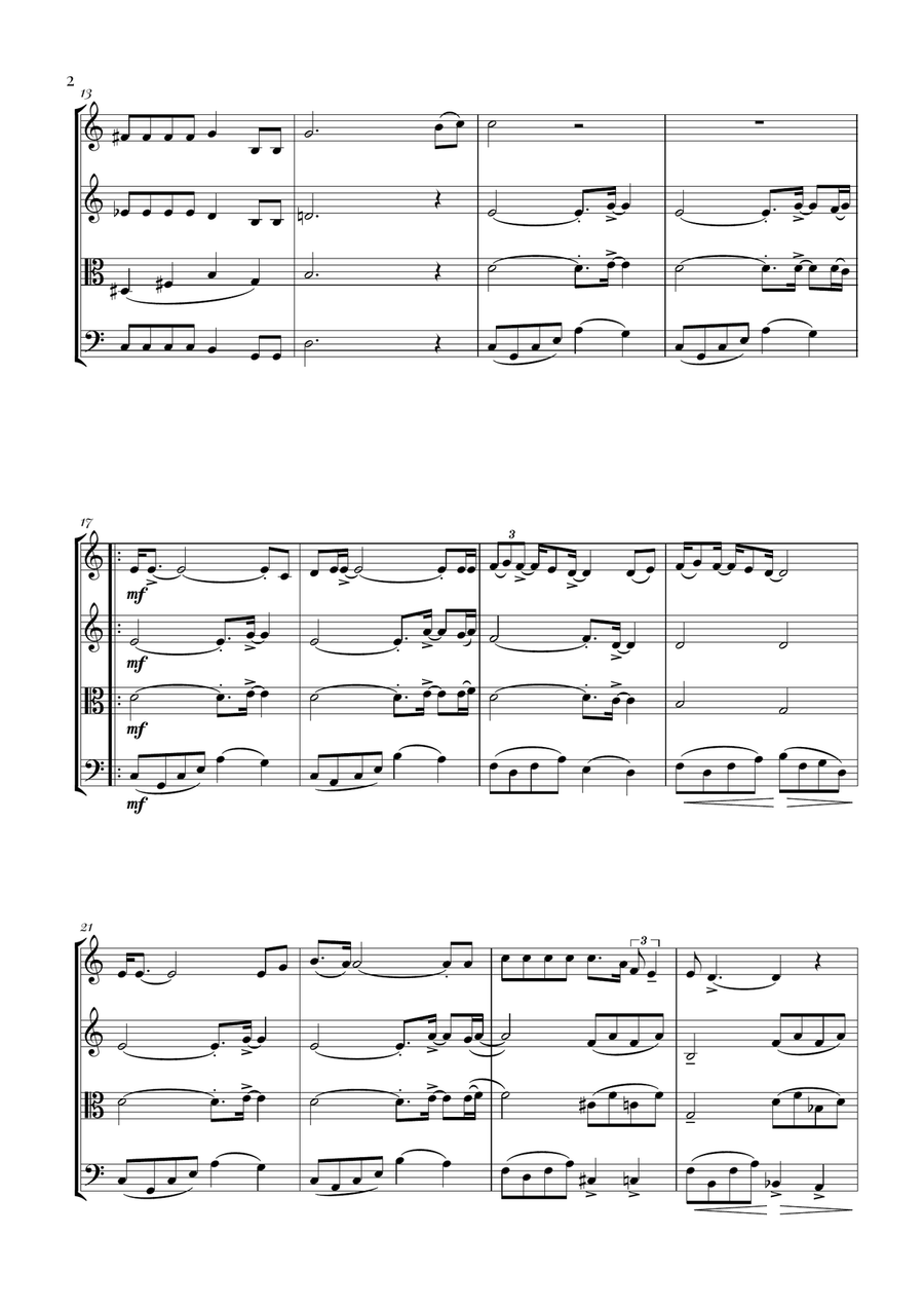 Bohemian Rhapsody Bohemian Rhapsody String Quartet scores gallery preview page 2