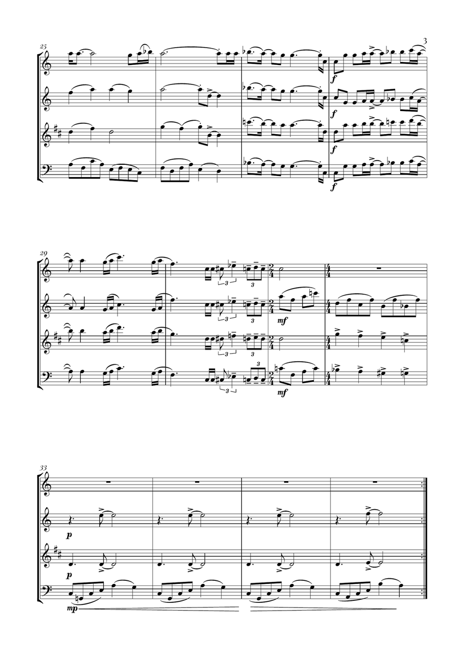 Bohemian Rhapsody Bohemian Rhapsody Woodwind Quartet scores gallery preview page 3
