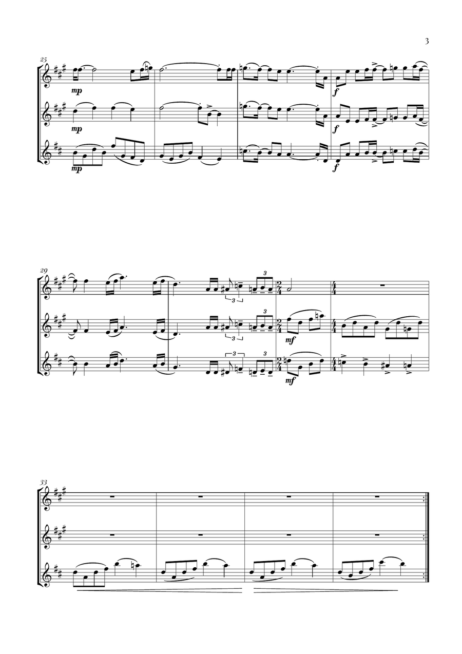 Bohemian Rhapsody Bohemian Rhapsody Woodwind Trio scores gallery preview page 3