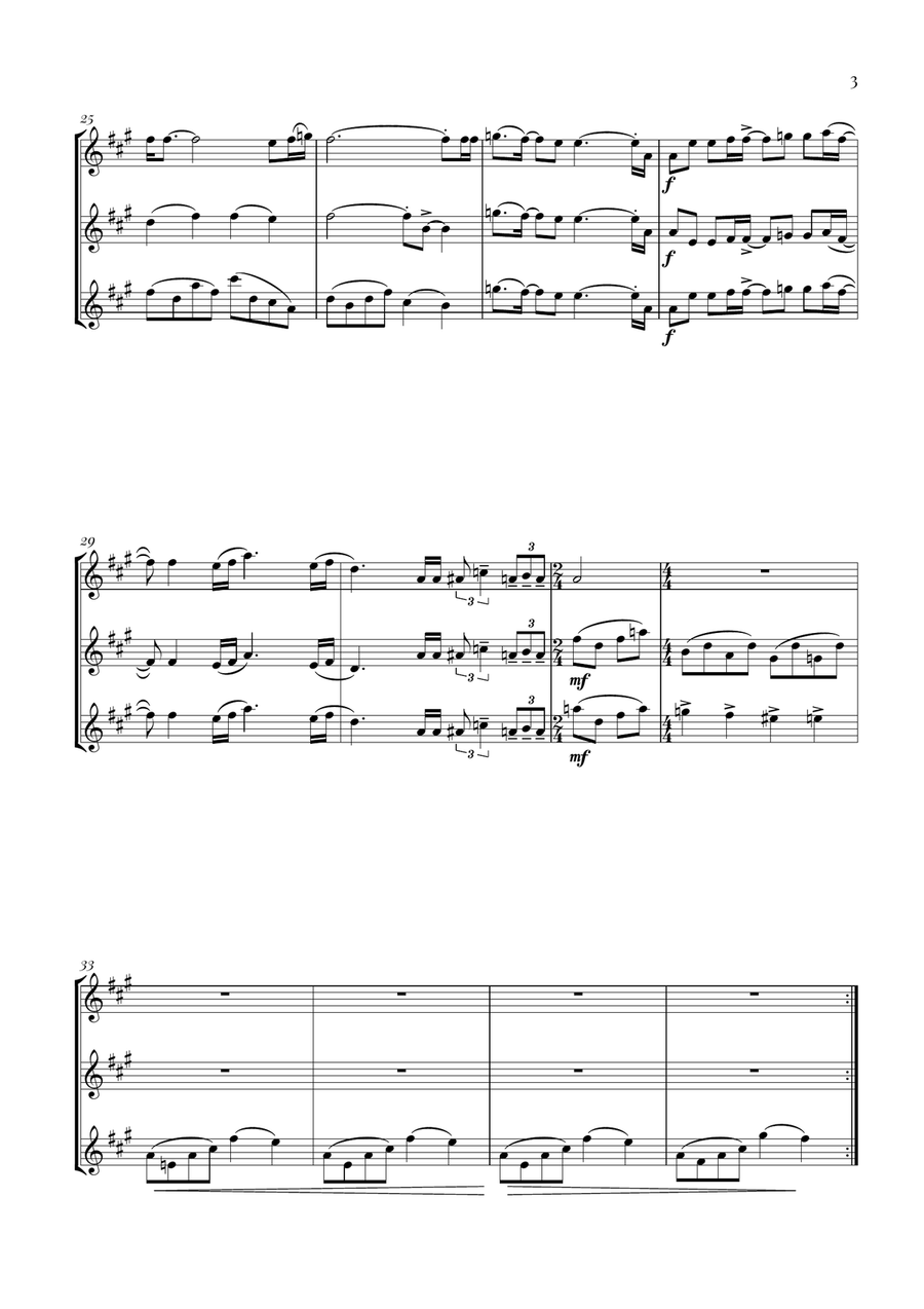Bohemian Rhapsody Bohemian Rhapsody Woodwind Trio scores gallery preview page 3